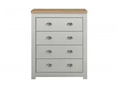 Birlea Furniture & Beds Birlea Highgate Grey and Oak Effect 4 Drawer Chest