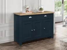 Birlea Furniture & Beds Birlea Highgate Navy and Oak Effect 3 Door 2 Drawer Sideboard