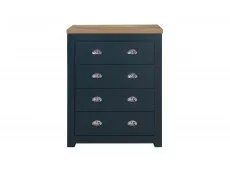 Birlea Furniture & Beds Birlea Highgate Navy and Oak Effect 4 Drawer Chest