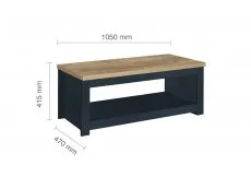 Birlea Furniture & Beds Birlea Highgate Navy and Oak Effect Coffee Table