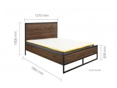 Birlea Furniture & Beds Birlea Houston 4ft Small Double Walnut Effect Bed Frame