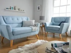 Birlea Furniture & Beds Birlea Lambeth Duck Egg Blue Fabric Chair