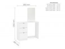 Birlea Furniture & Beds Birlea Madison White 3 Drawer Dressing Table & Mirror