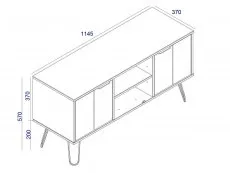 Core Products Core Augusta Driftwood and Calico 2 Door Flat Screen TV Unit