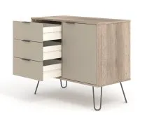 Core Products Core Augusta Driftwood and Calico 1 Door 3 Drawer Small Sideboard