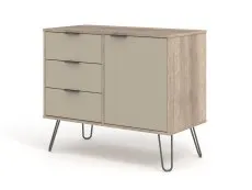 Core Products Core Augusta Driftwood and Calico 1 Door 3 Drawer Small Sideboard