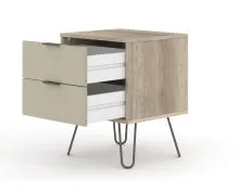 Core Products Core Augusta Driftwood and Calico 2 Drawer Bedside Table