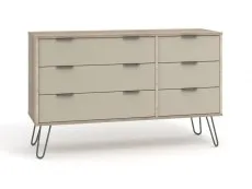 Core Products Core Augusta Driftwood and Calico 3+3 Drawer Wide Chest of Drawers