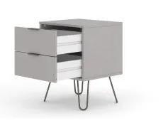 Core Products Core Augusta Grey 2 Drawer Bedside Table