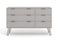 Core Products Core Augusta Grey 3+3 Drawer Wide Chest of Drawers