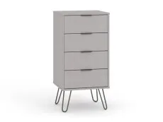 Core Products Core Augusta Grey 4 Drawer Narrow Chest of Drawers