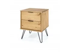 Core Products Core Augusta Waxed Pine 2 Drawer Bedside Table