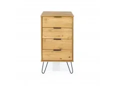 Core Products Core Augusta Waxed Pine 4 Drawer Narrow Chest of Drawers