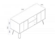 Core Products Core Augusta Waxed Pine 2 Door Flat Screen TV Unit