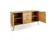 Core Products Core Augusta Waxed Pine Medium Sideboard with 2 Doors 3 Drawers