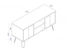 Core Products Core Augusta White 2 Door Flat Screen TV Unit