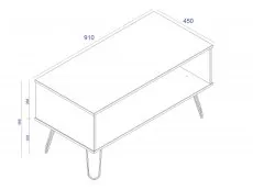 Core Products Core Augusta White Open Coffee Table