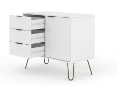 Core Products Core Augusta White Small Sideboard with 1 Door 3 Drawer