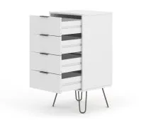 Core Products Core Augusta White 4 Drawer Narrow Chest of Drawers