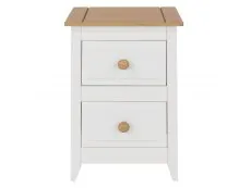 Core Products Core Capri White 2 Drawer Petite Bedside Table