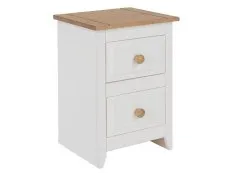 Core Products Core Capri White 2 Drawer Petite Bedside Table