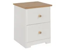 Core Products Core Colorado White and Oak 2 Drawer Petite Bedside Table