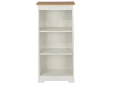 Core Products Core Colorado White and Oak Low Narrow Bookcase