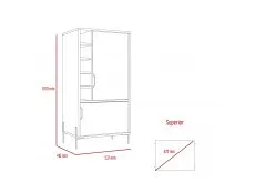 Core Products Core Dallas White and Grey Oak Drinks and Storage Bar