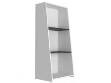 Core Products Core Dallas White and Grey Oak Low Bookcase