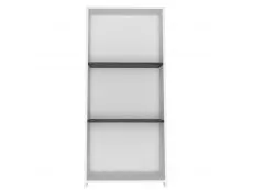 Core Products Core Dallas White and Grey Oak Low Bookcase