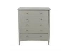 Core Products Core Como Light Grey 5 Drawer Chest of Drawers