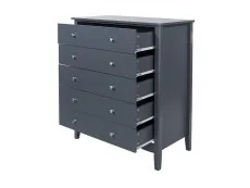 Core Products Core Como Midnight Blue 5 Drawer Chest of Drawers