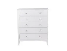 Core Products Core Como White 5 Drawer Chest of Drawers