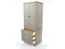 Core Products Core Corona Grey and Pine 2 Door 3 Drawer Wardrobe