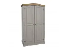 Core Products Core Corona Grey and Pine 2 Door Wardrobe