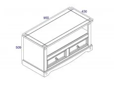 Core Products Core Corona Grey and Pine Flat Screen TV Unit