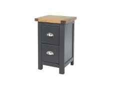 Core Products Core Dunkeld Midnight Blue and Oak 2 Drawer Petite Bedside Table