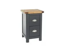 Core Products Core Dunkeld Midnight Blue and Oak 2 Drawer Petite Bedside Table