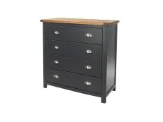 Core Products Core Dunkeld Midnight Blue and Oak 4 Drawer Chest of Drawers