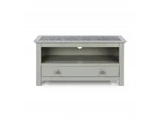 Core Products Core Perth Grey Painted with Grey Stone Inset 1 Drawer TV Unit