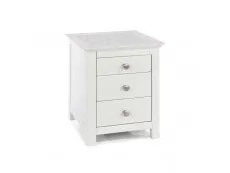 Core Products Core Stirling White 3 Drawer Bedside Table