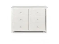 Core Products Core Stirling White 3+3 Drawer Wide Chest of Drawers