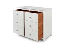 Core Products Core Stirling White 3+3 Drawer Wide Chest of Drawers