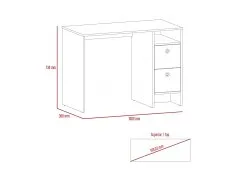 Core Products Core Vegas Oak and Grey 2 Drawer Desk