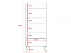 Core Products Core Vegas Oak and Grey 1 Door Display Bookcase