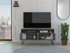 Core Products Core Vegas Oak and Grey Wide Screen TV Rack with 4 Doors