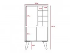 Core Products Core Vegas Oak and Grey 2 Door Wine Cabinet