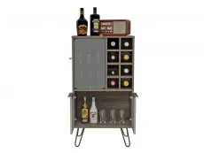 Core Products Core Nevada Smoked Oak and Grey Oak Effect 2 Door Wine Cabinet