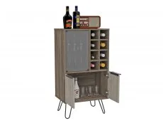 Core Products Core Nevada Smoked Oak and Grey Oak Effect 2 Door Wine Cabinet