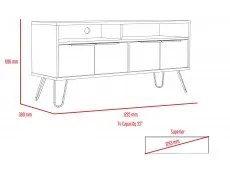 Core Products Core Nevada Smoked Oak and Bleached Grey 4 Door Wide Screen TV Cabinet